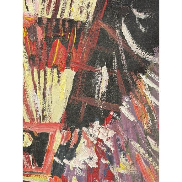 Late 20th Century Colorful Oil on Canvas "Moroccan Souk" by Artist Daghoury - Picture 3 of 12